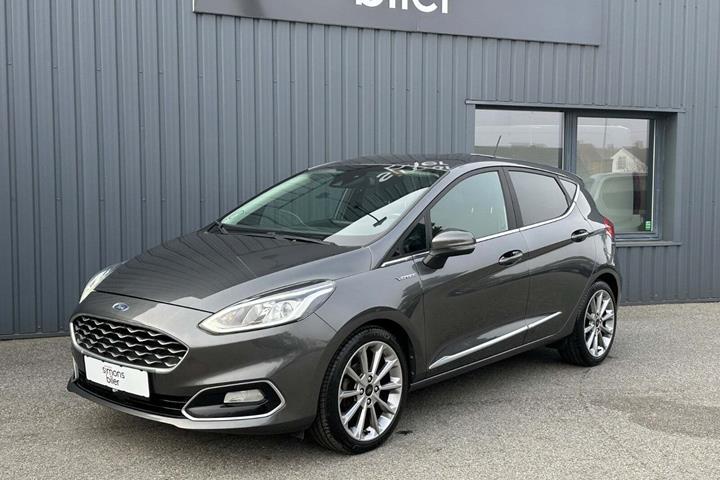 Grå Ford Fiesta fra 2018 set udefra