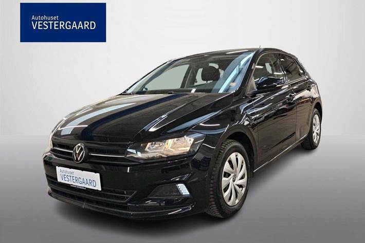Sort VW Polo fra 2021 set udefra