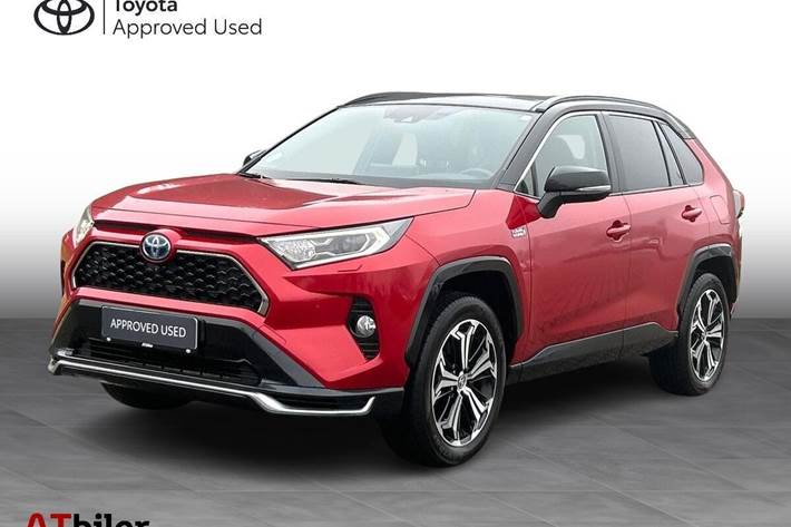 Rød Toyota RAV4 Plug-in fra 2021