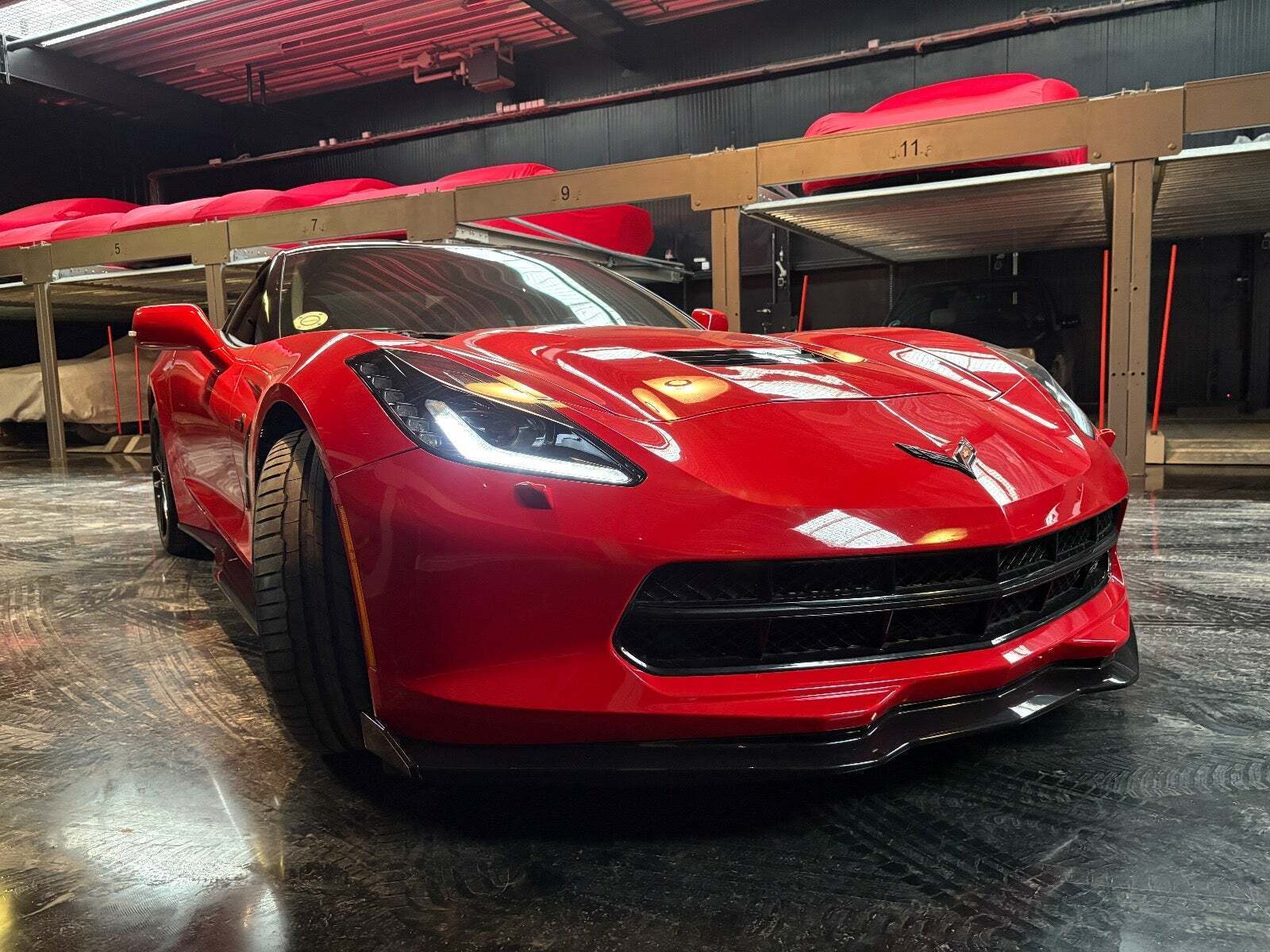 Rød Chevrolet Corvette fra 2014