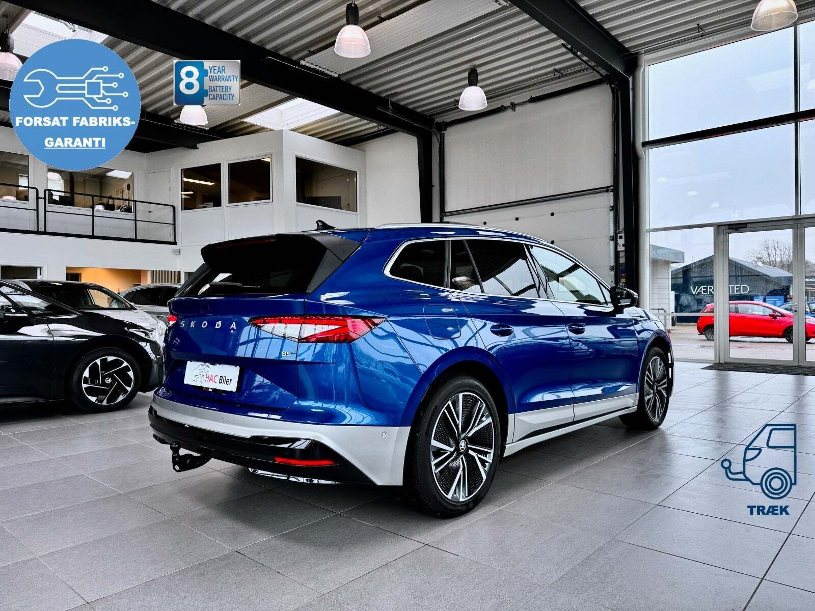 Blå Skoda Enyaq fra 2026