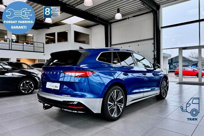 Blå Skoda Enyaq fra 2026