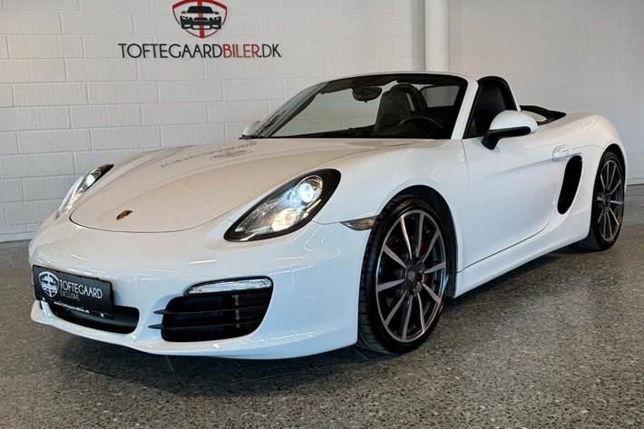Hvid Porsche Boxster S fra 2013