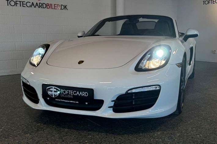 Hvid Porsche Boxster S fra 2013