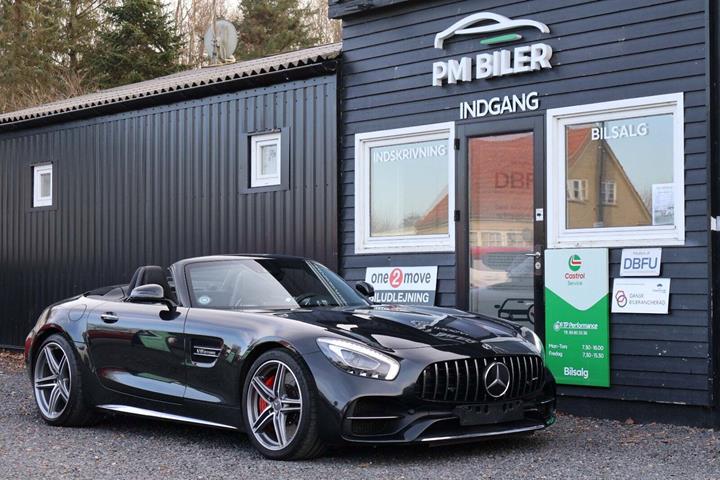 Sort Mercedes AMG GT C fra 2017 set udefra