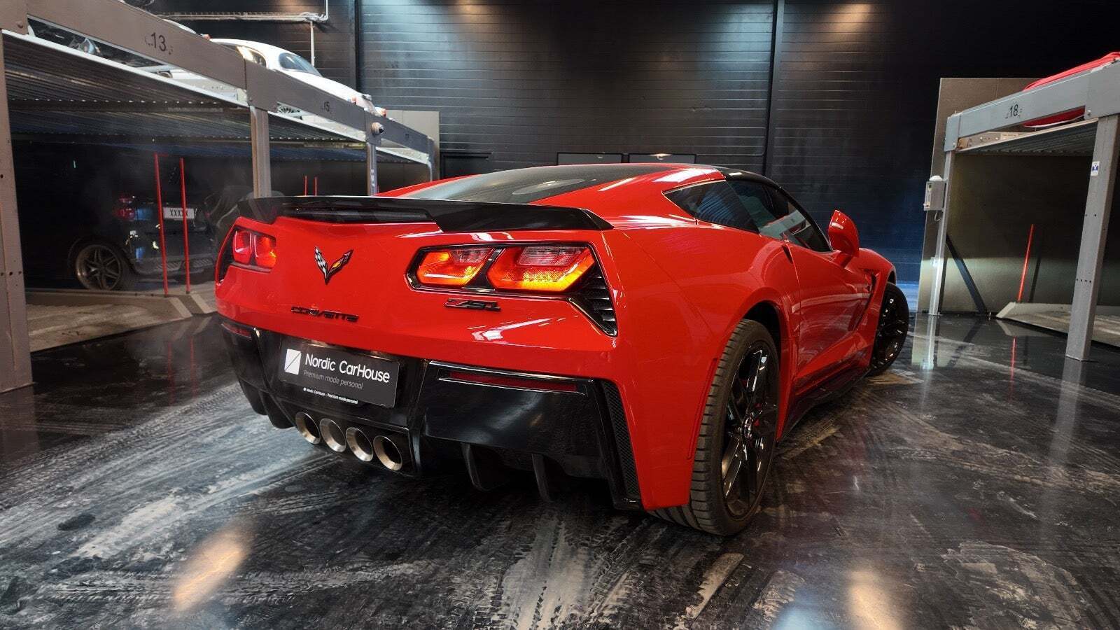 Rød Chevrolet Corvette fra 2014