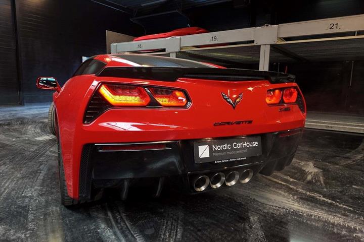 Rød Chevrolet Corvette fra 2014