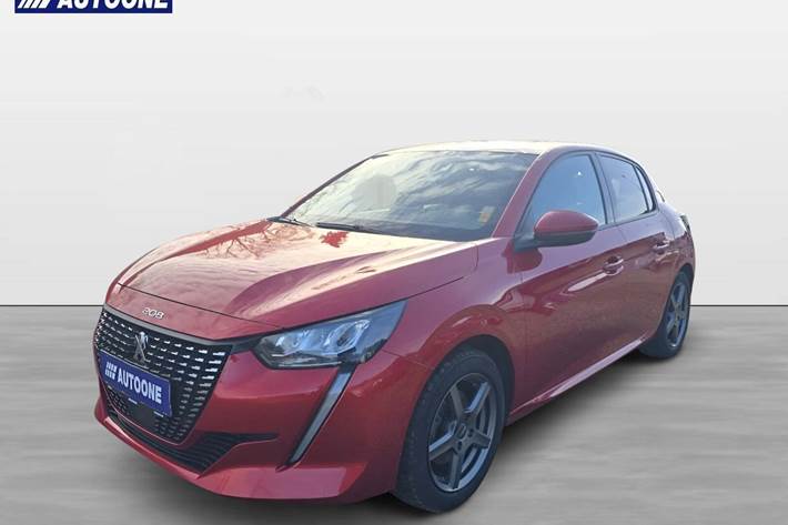 Rød Peugeot 208 fra 2020 set udefra