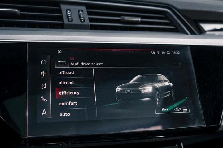Gul Audi e-tron S fra 2021