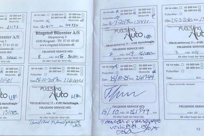 Hvid Nissan Note fra 2011