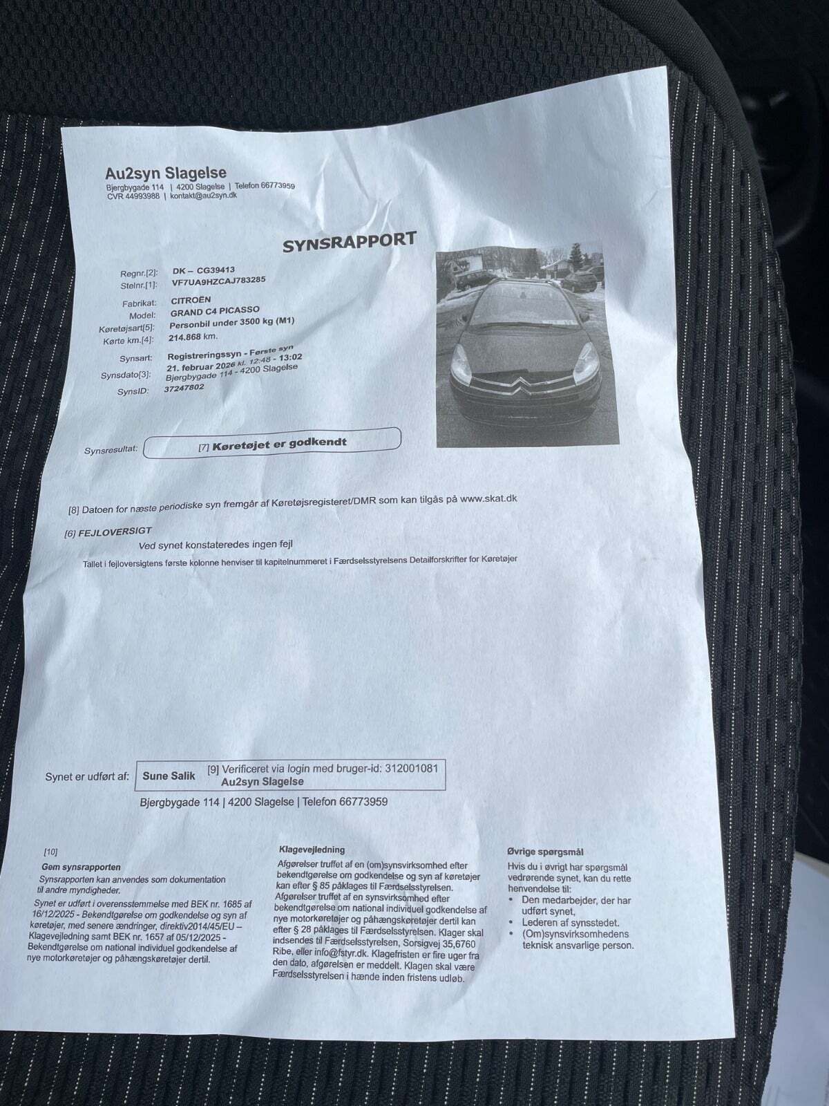 Sort Citroën Grand C4 Picasso fra 2010