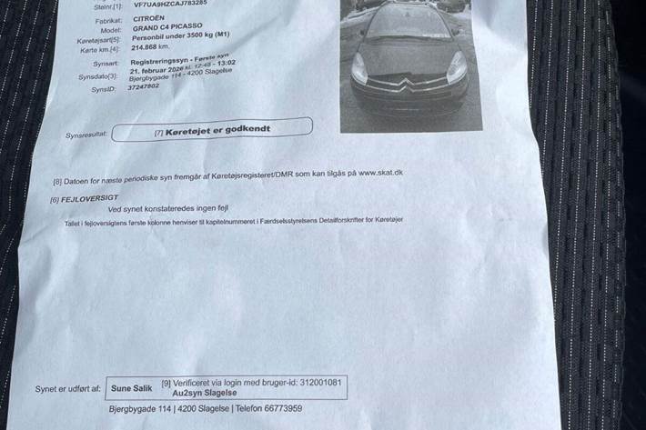 Sort Citroën Grand C4 Picasso fra 2010