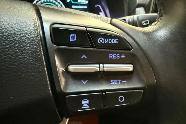 Blå Hyundai Kona fra 2021