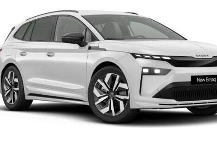 Hvid Skoda Enyaq fra 2026