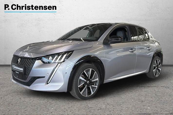 Grå Peugeot e-208 fra 2022