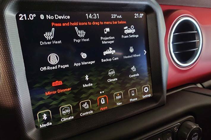 Grå Jeep Gladiator fra 2021