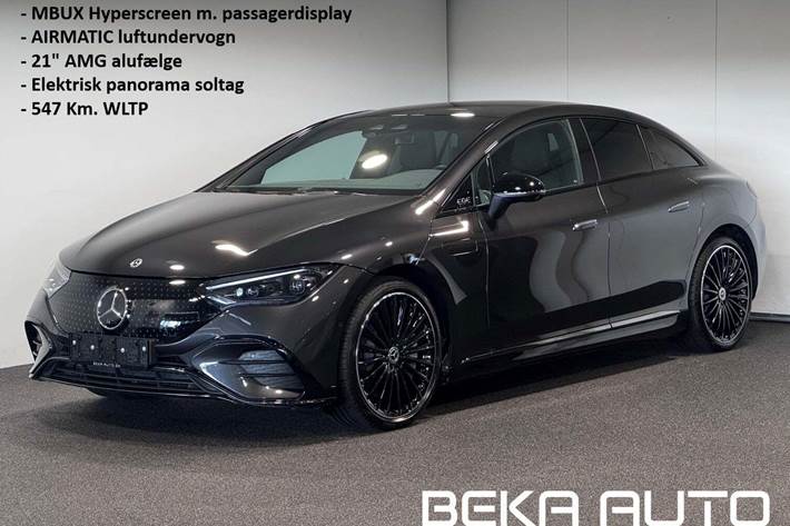 Grå Mercedes EQE300 fra 2025