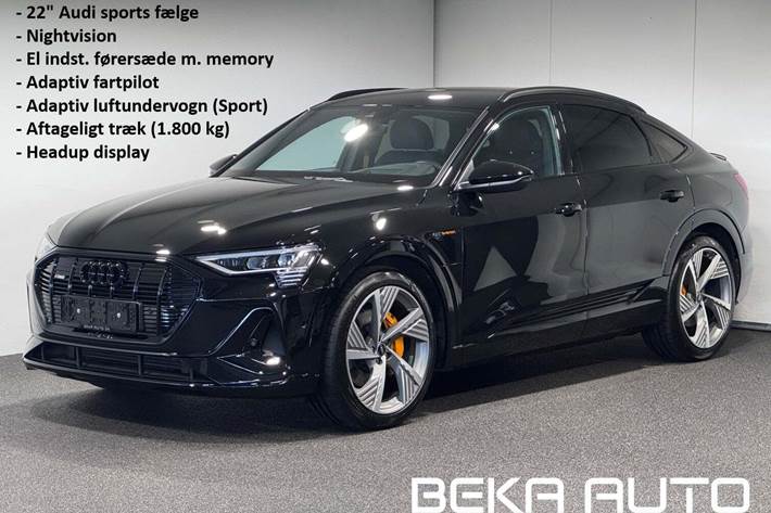 Sort Audi e-tron fra 2023