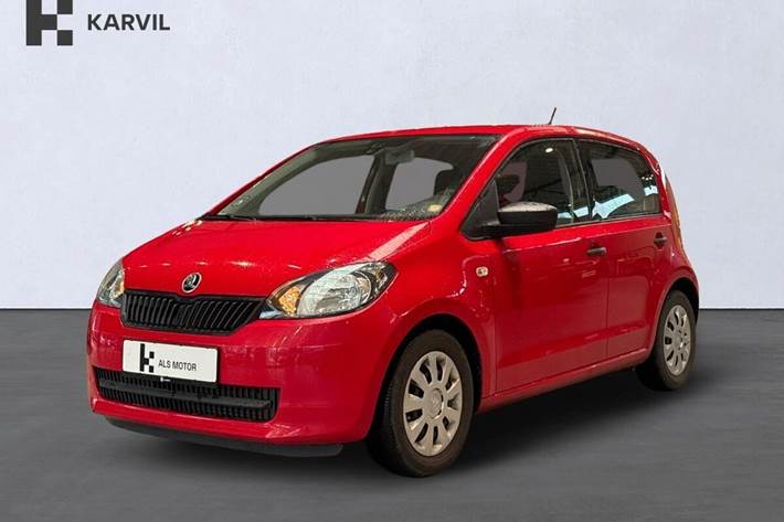 Rød Skoda Citigo fra 2016