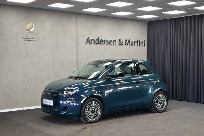 Grå Fiat 500e fra 2021