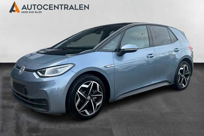 Blå VW ID.3 fra 2021 set udefra
