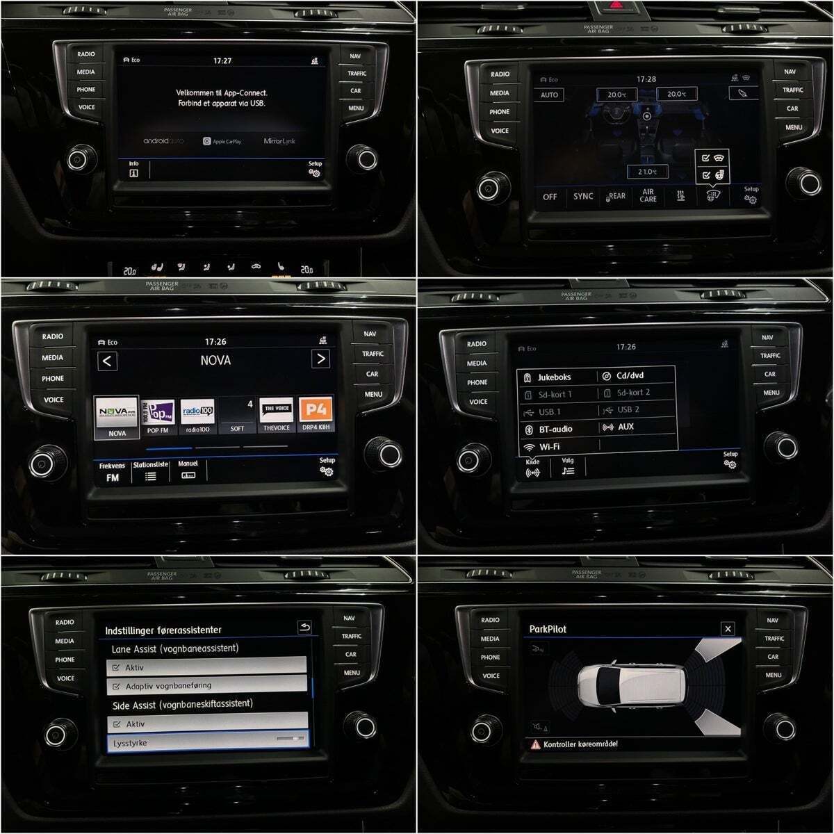 Sølv VW Touran fra 2016