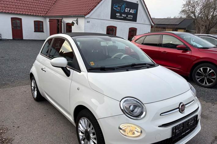 Hvid Fiat 500C fra 2016