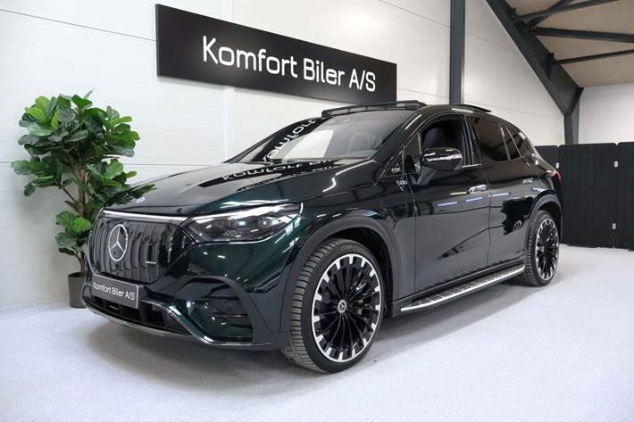 Grøn Mercedes EQE500 SUV fra 2023