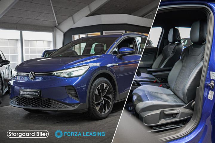 Blå VW ID.4 fra 2022 set udefra