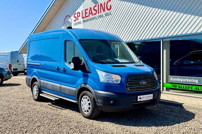 Blå Ford Transit 350 L2 Van fra 2017