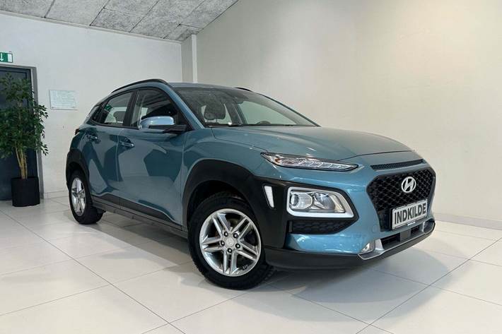 Blå Hyundai Kona fra 2020