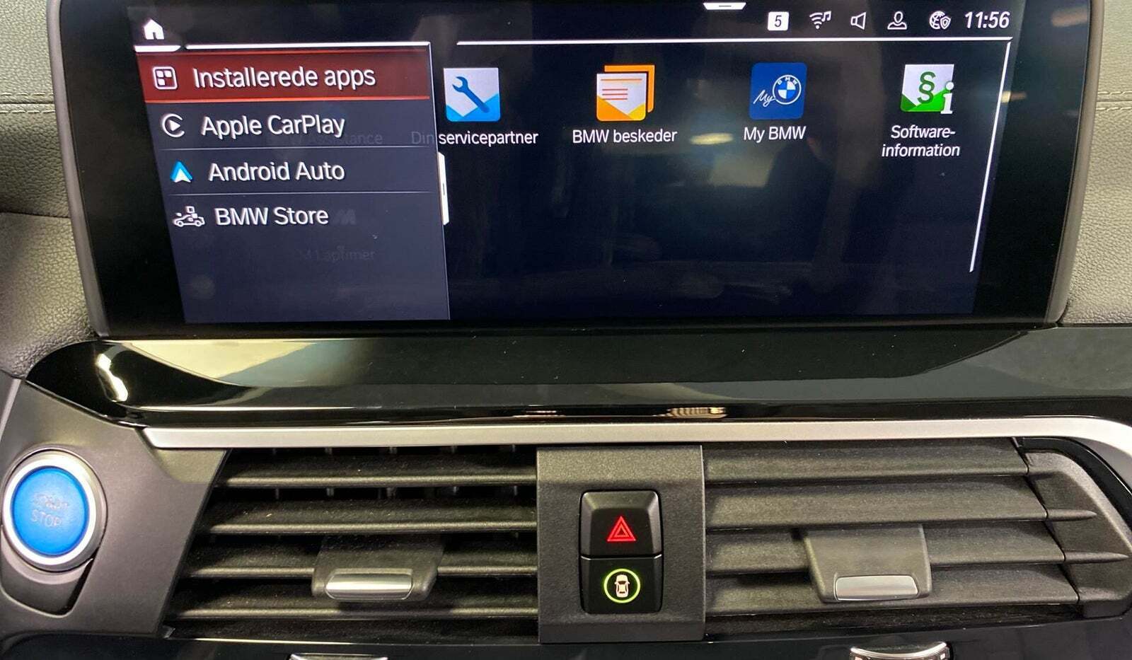 Blå BMW iX3 fra 2021