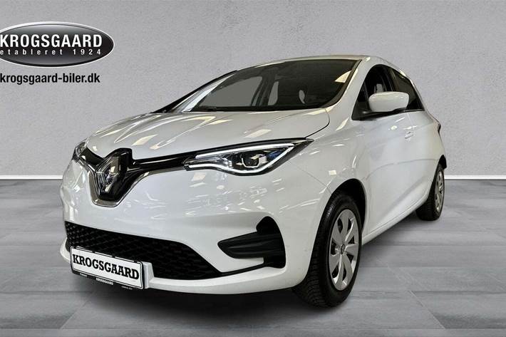 Hvid Renault Zoe fra 2021 set udefra