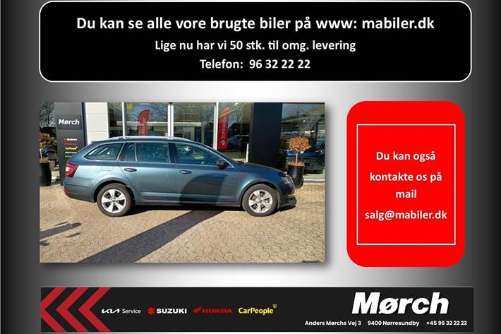 Grå Skoda Octavia fra 2020 set udefra