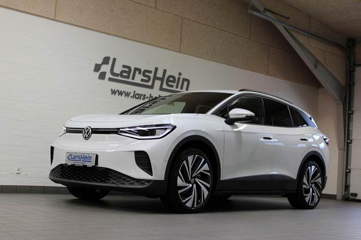 Hvid VW ID.4 fra 2025 set udefra