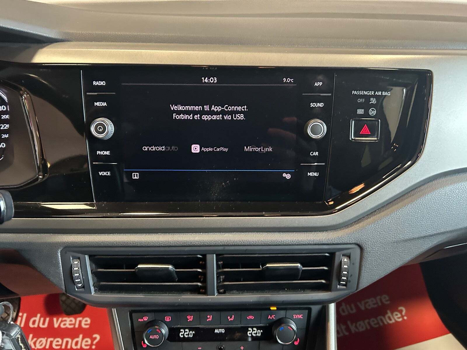 Rød VW Polo fra 2020