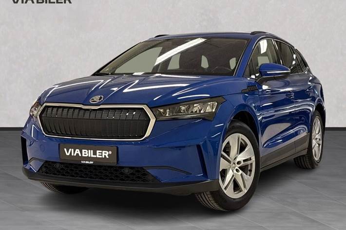 Blå Skoda Enyaq fra 2021