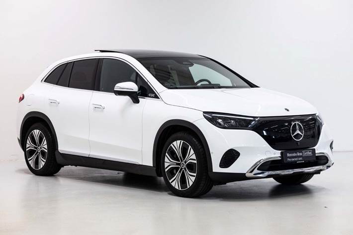 Hvid Mercedes EQE300 SUV fra 2024