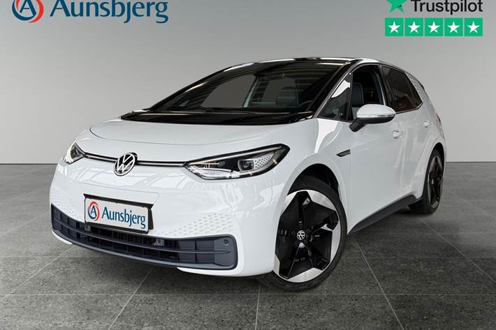 Hvid VW ID.3 fra 2021 set udefra