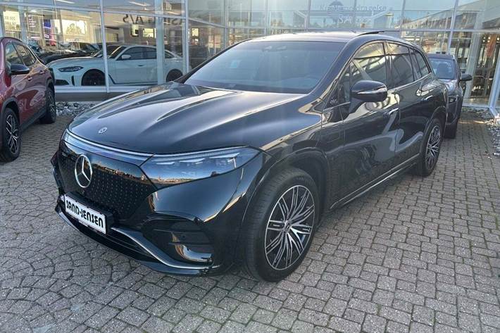 Sort Mercedes EQS450 SUV fra 2024