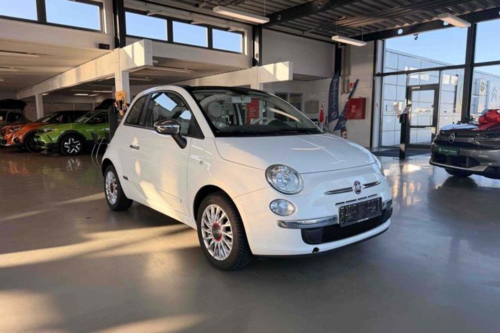 Hvid Fiat 500C fra 2013