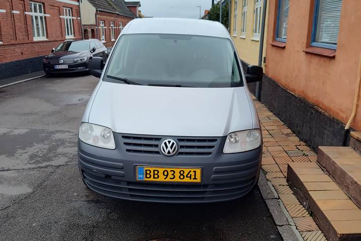 Sølv VW Caddy fra 2008