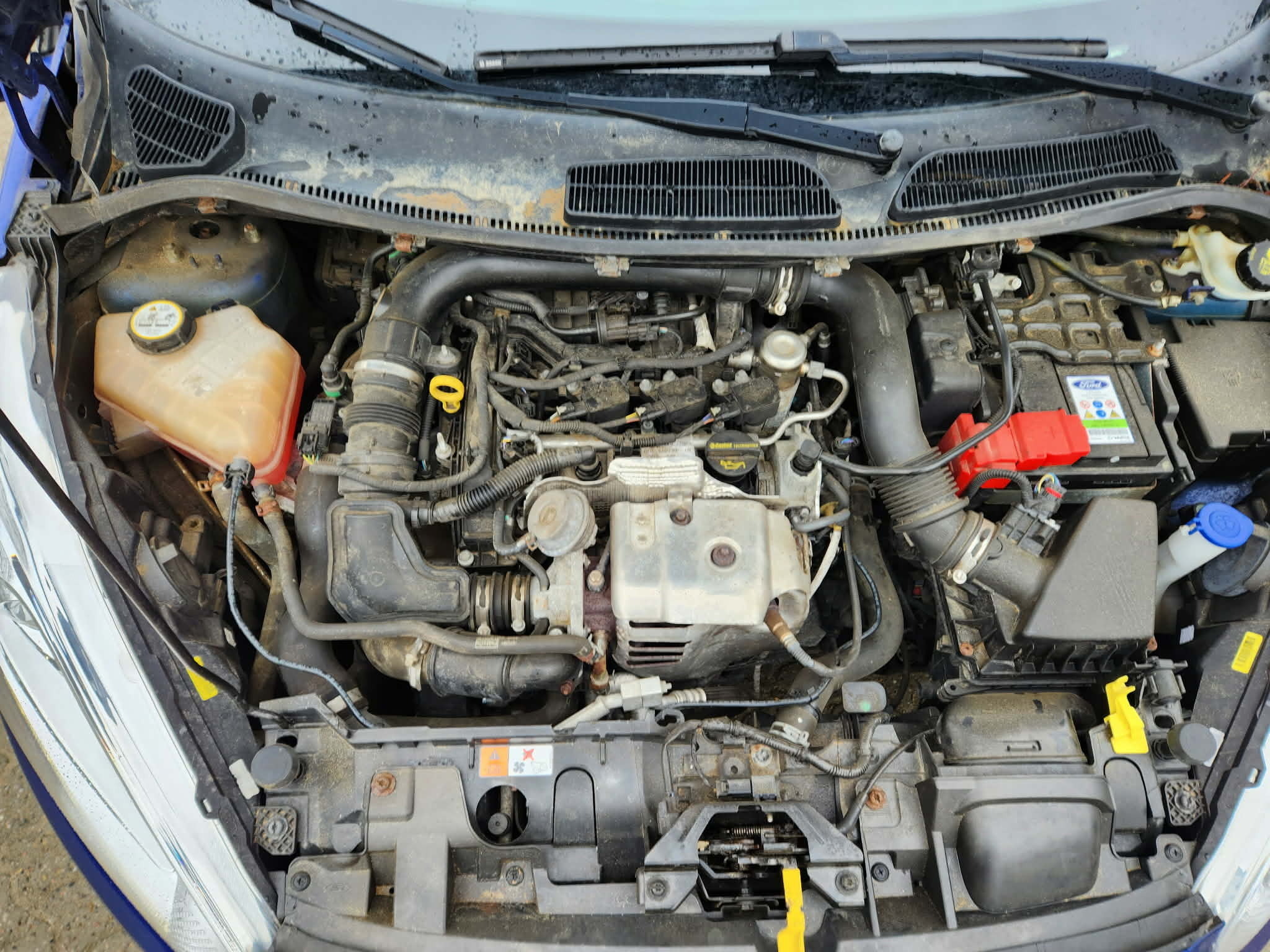 Blå Ford Fiesta fra 2015