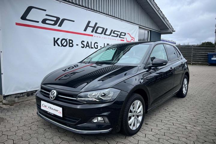 Sort VW Polo fra 2018 set udefra