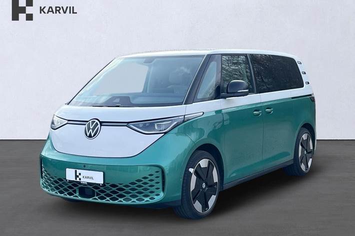 Grøn VW ID.Buzz fra 2024 set udefra