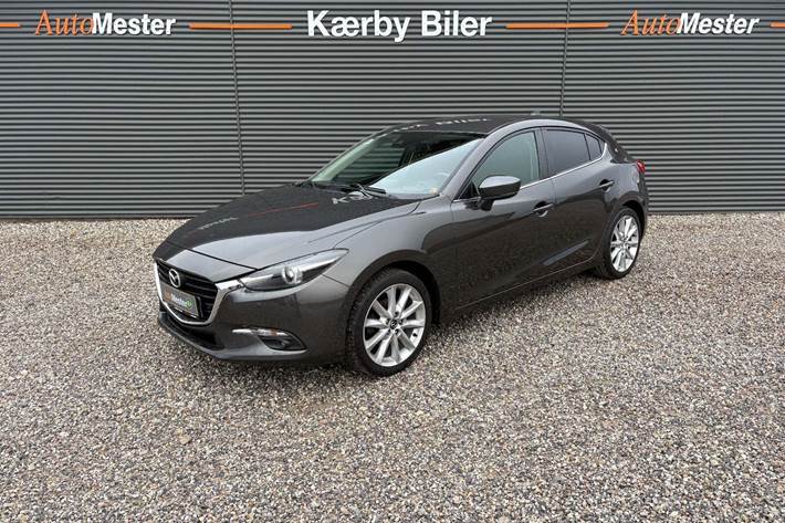 Grå Mazda 3 fra 2017