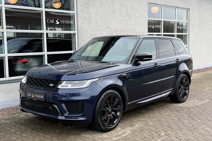 Blå Land Rover Range Rover sport fra 2019