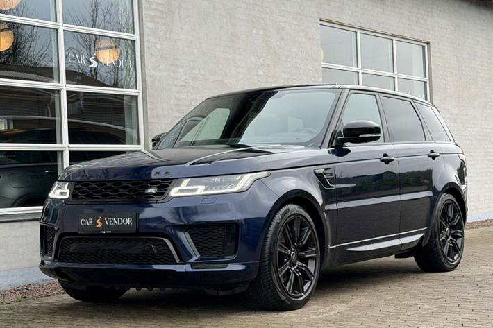 Blå Land Rover Range Rover sport fra 2019