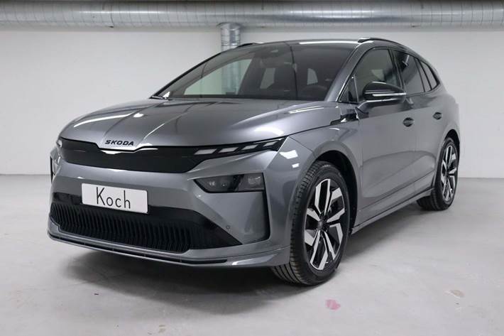 Grå Skoda Enyaq fra 2025