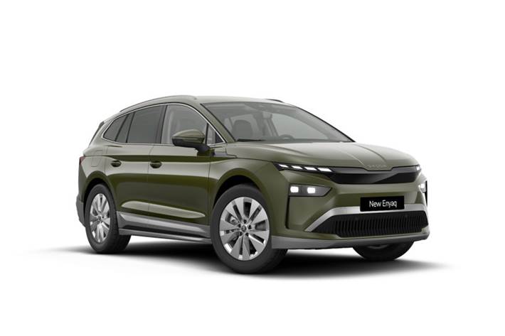 Grøn Skoda Enyaq fra 2026
